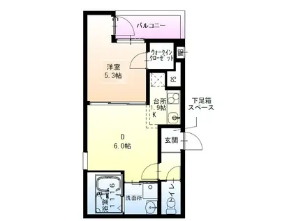 フジパレス東羽衣2番館(1DK/3階)の間取り写真