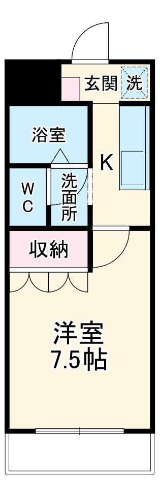 ラ・プロニティ(1K/1階)の間取り写真