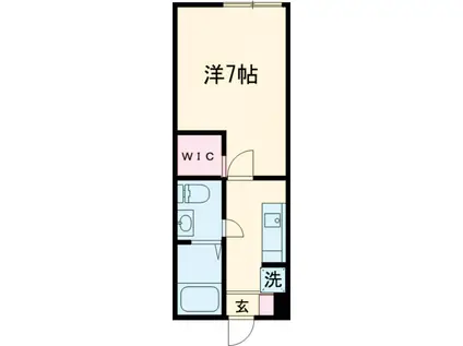 アザーレ・バモス柿生(1K/2階)の間取り写真