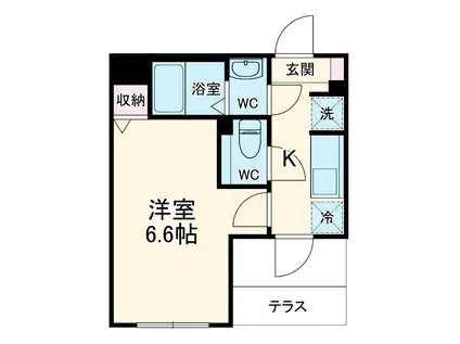 アザーレ・レクシオ登戸(1K/2階)の間取り写真