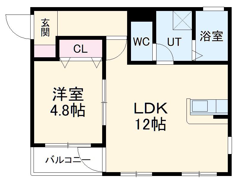 DEVELD金城(1LDK/3階)の間取り写真