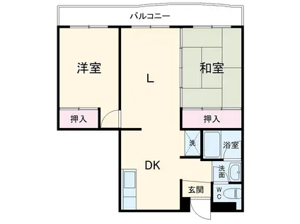 イトーハイツ(2LDK/2階)の間取り写真