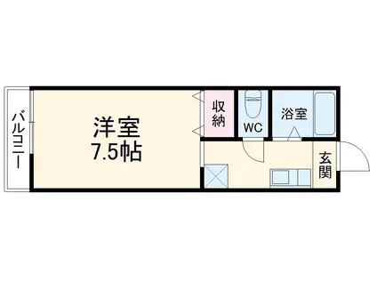 DWELL ARK(ワンルーム/2階)の間取り写真