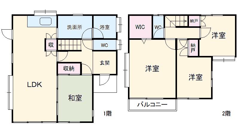 小田急電鉄小田原線 東海大学前駅 徒歩16分 2階建 築39年(4SLDK)の間取り写真
