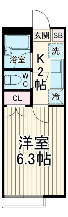 アクアシティ南浦和 1階階 間取り