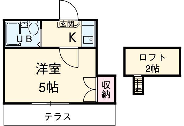 タウンコート(ワンルーム/1階)の間取り写真