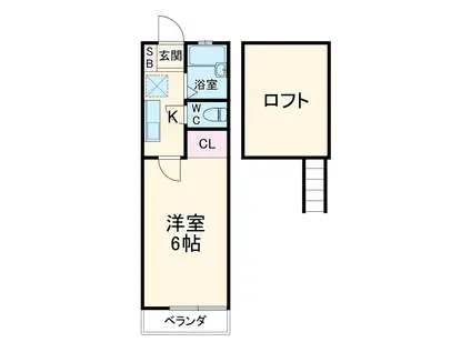 REDEAL横浜戸塚(1K/2階)の間取り写真