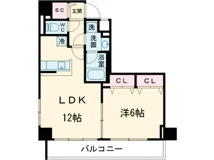 ラグゼナ平和台(1LDK/3階)の間取り写真