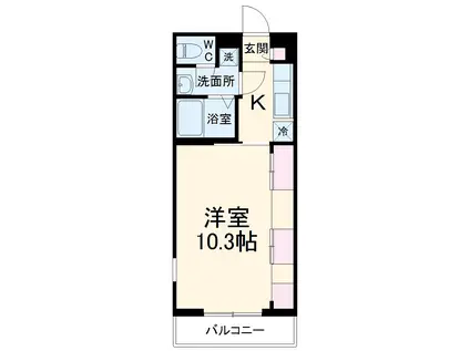 リブリ・エムクレスト(1K/1階)の間取り写真