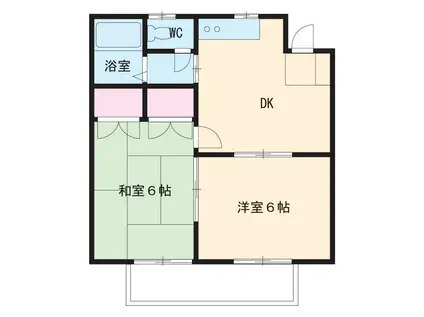フェニックスMK(2DK/2階)の間取り写真