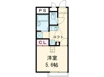 マーヴェラス(1K/1階)の間取り写真