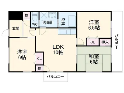 善幸コーポラス6番館(3LDK/3階)の間取り写真