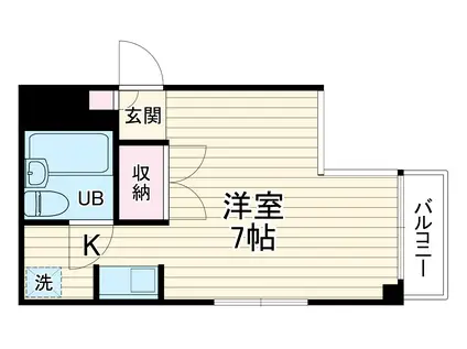 ニューフィールド(ワンルーム/2階)の間取り写真