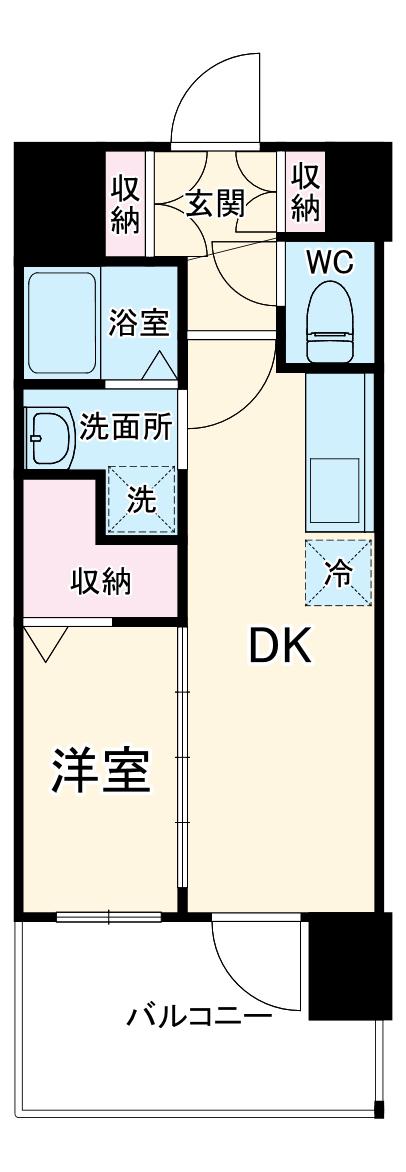 エステムコート名古屋サウスプレミオ(1DK/4階)の間取り写真