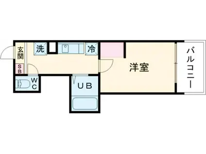 TIZ CARROT(1K/2階)の間取り写真