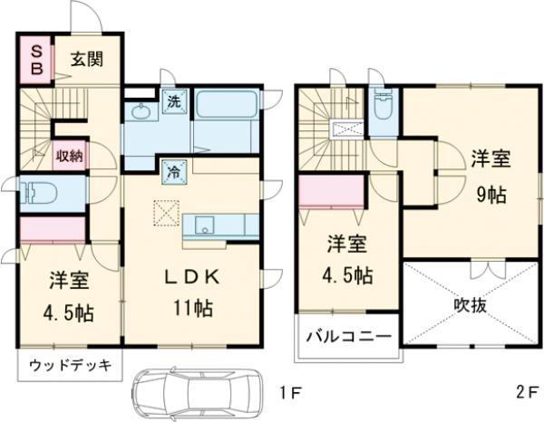 京王電鉄京王線 仙川駅 徒歩17分 2階建 築10年(3LDK)の間取り写真