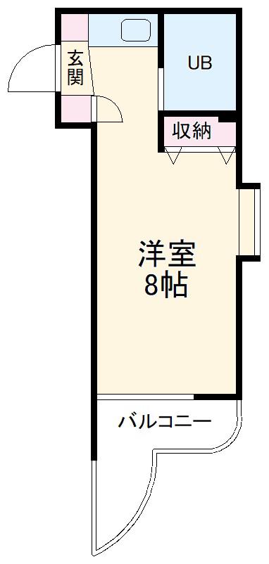 ジョイフル藤ヶ丘(ワンルーム/4階)の間取り写真