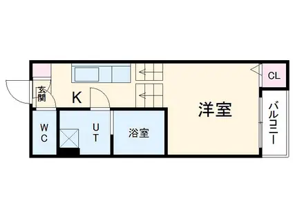 アヴェルタージュみずほ(1K/2階)の間取り写真