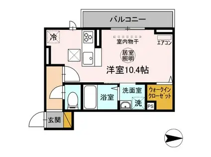 FORTUNEXI (ワンルーム/3階)の間取り写真