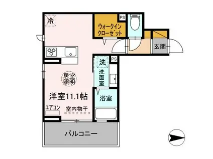 FORTUNEXI (ワンルーム/3階)の間取り写真