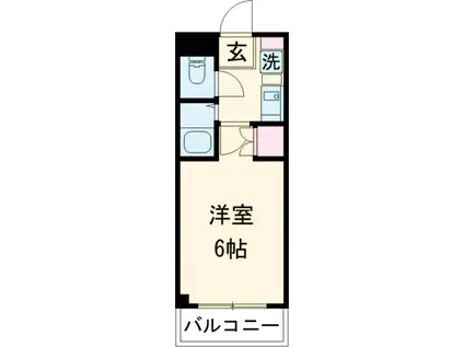 松本ビル(1K/4階)の間取り写真