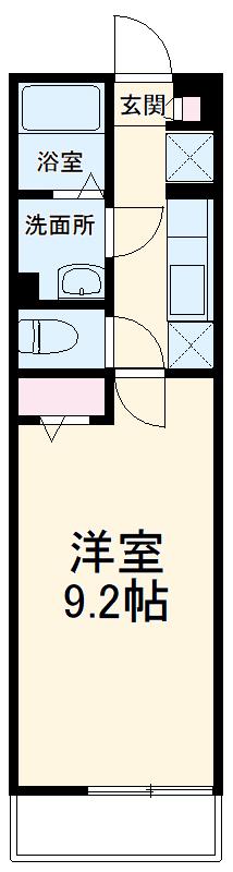 リブリ堀之内(1K/3階)の間取り写真