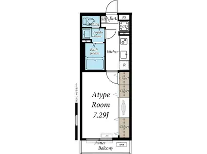 リブリ・宮原(1K/3階)の間取り写真