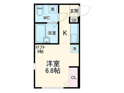 グレイス大口(ワンルーム/1階)の間取り写真