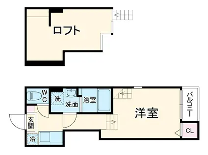 ハーモニーテラス一社 (1K/1階)の間取り写真
