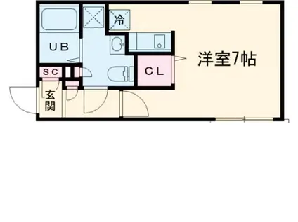 GRAN PASEO 明大前Ⅱ(ワンルーム/1階)の間取り写真