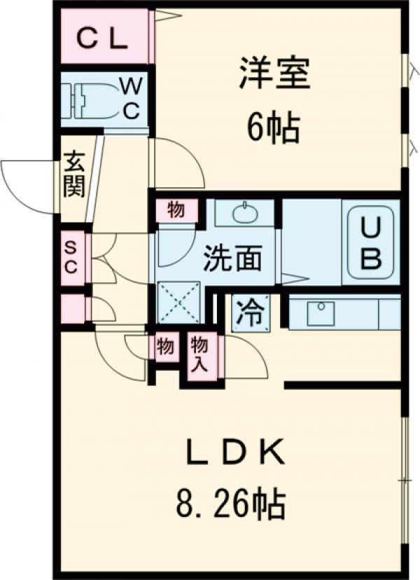 GRAN PASEO 明大前Ⅱ(1LDK/2階)の間取り写真