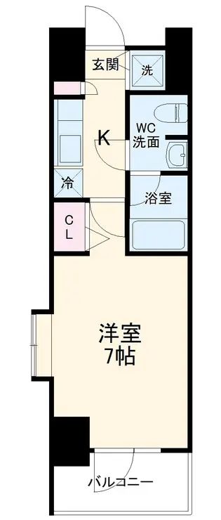 ガーラ・リバースクエア横濱南 7階階 間取り