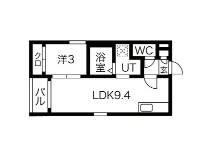 REGALEST GRANサウス(1LDK/3階)の間取り写真