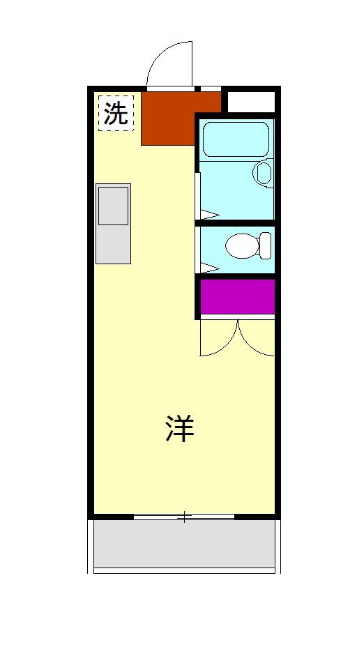 センチュリー21厚木(1K/2階)の間取り写真