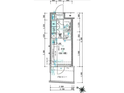 コムレジ赤羽 学生棟(ワンルーム/4階)の間取り写真