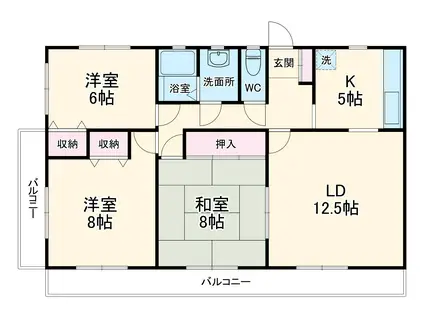 ベルカントビル(4LDK/3階)の間取り写真