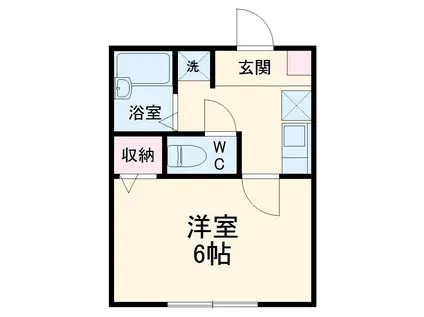 東急東横線 日吉駅(神奈川) 徒歩10分 2階建 築4年(1K/1階)の間取り写真