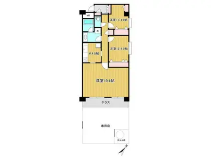 ストークマンション上尾浅間台(2LDK/1階)の間取り写真