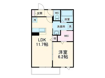 リアン テラス(1LDK/1階)の間取り写真