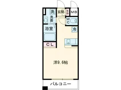 パインタワー(ワンルーム/10階)の間取り写真