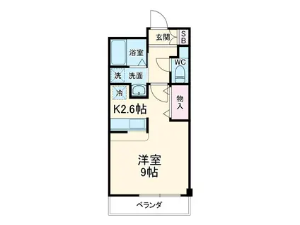 名古屋市桜通線 徳重駅 徒歩29分 2階建 築18年(1K/2階)の間取り写真
