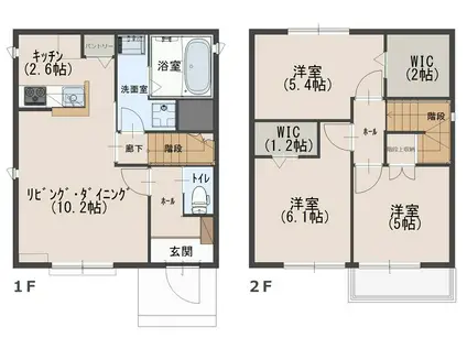 西武池袋・豊島線 狭山ケ丘駅 徒歩14分 2階建 築8年(3LDK)の間取り写真
