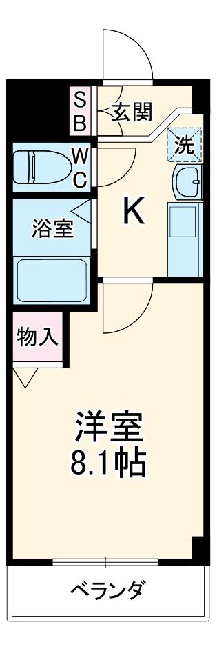 PLAGE HIMURO(1K/4階)の間取り写真