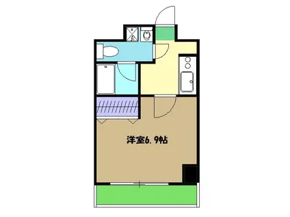 ウィステリア仙川2(1K/1階)の間取り写真