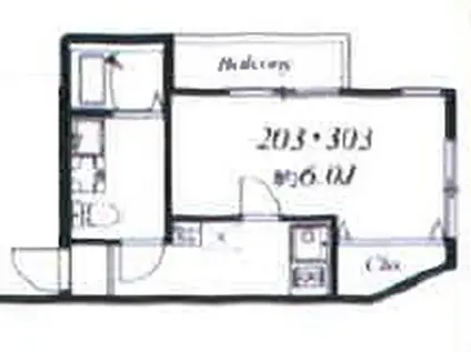 ワイズモダン(1K/1階)の間取り写真
