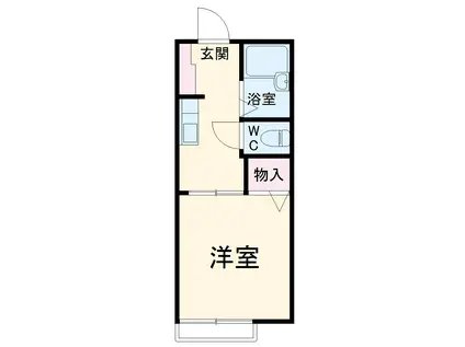 ドボス・みどり(1K/2階)の間取り写真