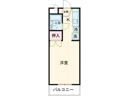 コミュニティハイツ三伸(ワンルーム/4階)の間取り写真