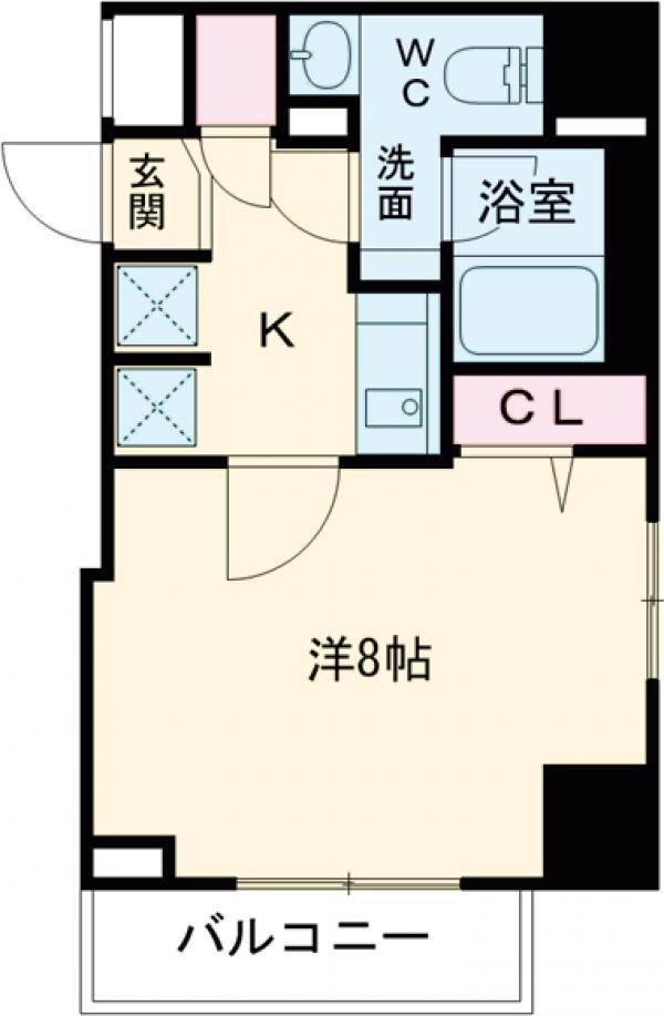 SQUARE CITY TOKYO HOYA(1K/3階)の間取り写真