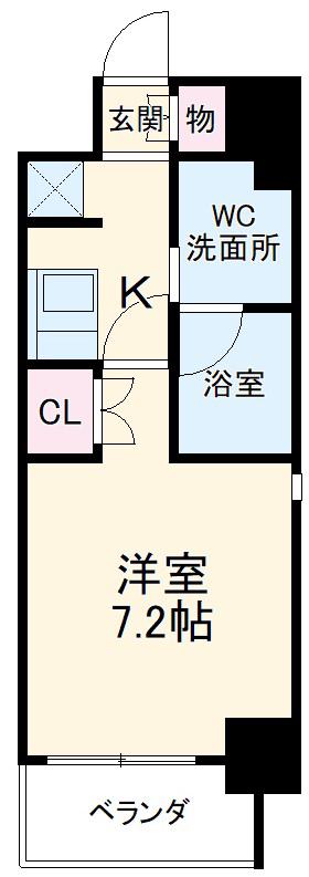 MARCHE Ⅰ(1K/6階)の間取り写真