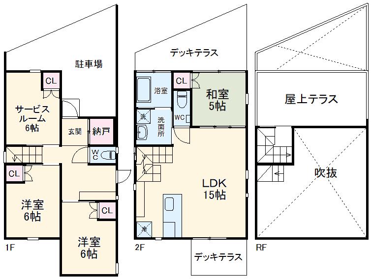 武蔵野線 東浦和駅 徒歩17分 2階建 築10年(3SLDK)の間取り写真